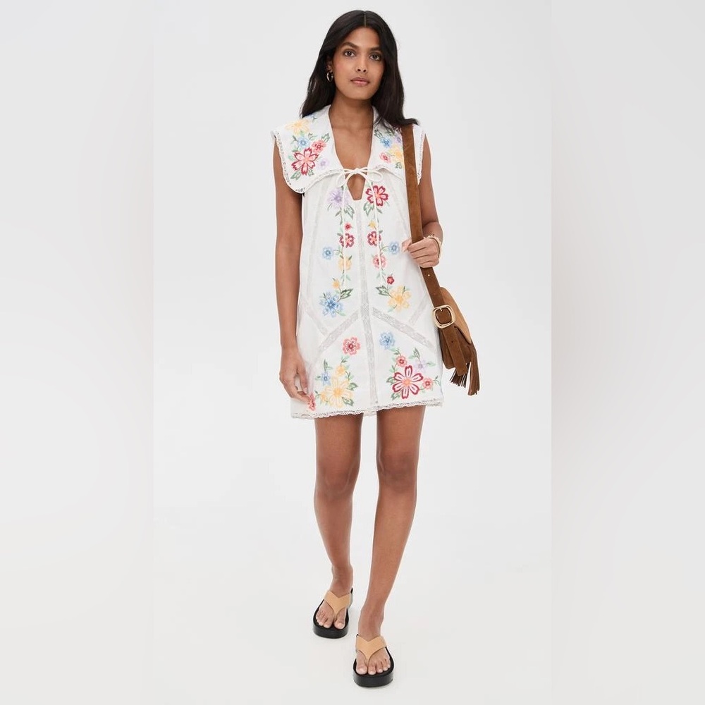 Free People Willow Floral Embroidered Mini Dress - Picture 6 of 10